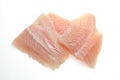 Fillet of raw fish in a white background Royalty Free Stock Photo