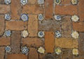 Floor detail in the Sala del Techo de los Reyes Catolicos in the Real Alcazar in Seville, Andalusia, Spain. Royalty Free Stock Photo