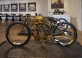 The Flying Merkel Factory Racer by Serge Bueno on display in the Haas Moto Museum in Dallas, Texas