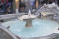 The Fontana della Barcaccia or Fountain fo the Ugly Boat, Rome