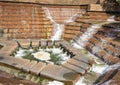 Fort Worth Water Gardens Active Pool designed by architects Philip Johnson and John Burgee in 1974. Royalty Free Stock Photo