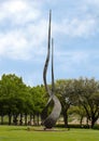 `Flames of Life`, an outdoor sculpture at the Anatole Hotel in Dallas, Texas.