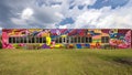 Founding Student Center mural by the Black Moon collective at the Schusterman Center in Tulsa.