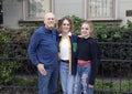 Father, daughter, granddaughter posing in Strauss Park, Saint Louis Royalty Free Stock Photo