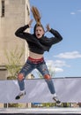 Teen Girl hip hop dancing in Saint Louis for National Dance Week Royalty Free Stock Photo