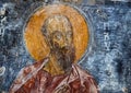 Fresco Saint Paul the Apostle, La Chiesa di San Lorenzo, Parco Rupestre Lama D`Antico Royalty Free Stock Photo