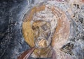 Fresco Saint Peter the Apostle, La Chiesa di San Lorenzo, Parco Rupestre Lama D`Antico Royalty Free Stock Photo