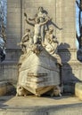 Front group of sculptures at the base of the Maine Monument, New York City