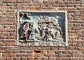 Gable Stone depicting biblical story of Noah`s ark, Amsterdam, The Netherlands