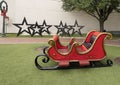 The Gazebo Square with Christmas decorations in downtown historic Grapevine, Texas. Royalty Free Stock Photo