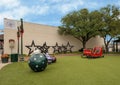 The Gazebo Square with Christmas decorations in downtown historic Grapevine, Texas. Royalty Free Stock Photo