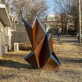 Sculpture by sculptor and fabricator Alex Cogbill at 221 Block Avenue in Fayetteville, Arkansas.