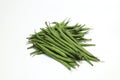 Green beens in a white background Royalty Free Stock Photo