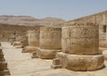 Hypostyle Hall past the second court of the Mortuary Temple of Ramesses III in Medina Habu.