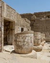 Hypostyle Hall past the second court of the Mortuary Temple of Ramesses III in Medina Habu.