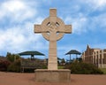 High Cross sculpture by Eliseo Garcia at Saint Philips Episcopal Church in Frisco, Texas. Royalty Free Stock Photo