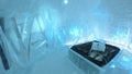 pictured at ice hotel in Sweden Royalty Free Stock Photo