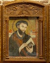 Icon painting of Saint John the Beloved inside the Cavern Church known as Abu Serga in Coptic Christian Cairo, Egypt.