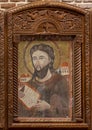 Icon painting of Saint Paul the Apostle inside the Cavern Church known as Abu Serga in Coptic Christian Cairo, Egypt.