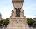 Independence Sculpture, Monument to the Restorers in in Restauradores Square in Lisbon, Portugal.