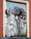`White Buffalo` by sculptor Jake Dobscha in McKinney, Texas.