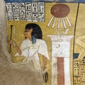 Inerkhau moving away of his tomb in Scene I, upper register on the South wall of the 2nd chamber of TT359, Tomb of Inerkhau.