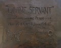`Divine Servant` bronze statue in front of Park Cities Baptist Church, Dallas, Texas