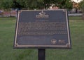 Information plaque for Shawn Miller bronze sculpture by Shan Gray, Edmond, Oklahoma