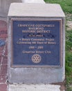 Information plaque for the Flagpole at the Grapevine Veteran`s Memorial in Grapevine, Texas eagle on top.