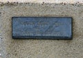 Information plaque for `Horse and Rider` by Marino Marini on the campus of Southern Methodist University in Dallas, Texas