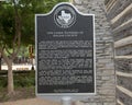 Information plaque, John Neely Bryan`s Log Cabin, Dallas, Texas