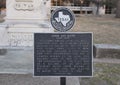 Information plaque, grave of John Jay Good in Pioneer Cemetery, Dallas, Texas