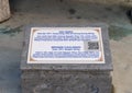 Information stone for Bronze Cauldron in the Forbidden city, Imperial City inside the Citadel, Hue, Vietnam