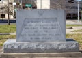 Memorial in honor of men of Grayson County who served in World War I located in Sherman, Texas.