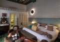 Interior of a guest room at Les Jardins de La Medina in Marrakesh, Morocco. Royalty Free Stock Photo