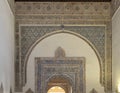 Moorish tiles in the Real Alcazar in Seville, Andalusia, Spain.