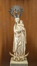 Ivory sculpture Virgin Mary with the Child Jesus in the Treasury of the Seville Cathedral in Spain.