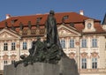 The Jan Hus Memorial, Old Town Square, Prague, Czech Republic Royalty Free Stock Photo