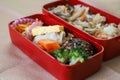 Japanese box lunch called bento in japanese Royalty Free Stock Photo