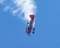 Jeremy Holt piloting his Pegasus Pitts Model 12 acrobatic biplane in the airshow July 4th at Grand Lake, Oklahoma.