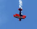 Jeremy Holt piloting his Pegasus Pitts Model 12 acrobatic biplane in the airshow July 4th at Grand Lake, Oklahoma.