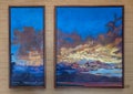 `The Kona Storm` by Maui based artist Tracy Dudley on public display in a resort on Maui, Hawaii.