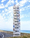`La Colonne a la mer`, a sculpture by Bernard Pages in Antibes, France