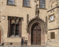 Late Gothic door, main entrance to Old Town Hall, Prague Czech republic Royalty Free Stock Photo