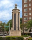 Legacy of Love statue on corner of Cedar Springs and Oak Lawn in Dallas, Texas.