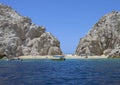 Lovers Beach on the Sea of Cortez near the Arch in Cabo San Lucas. Royalty Free Stock Photo