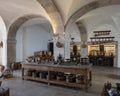 Main kitchen in service of the Pena Palace in Sintra, Portugal.