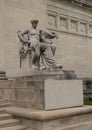 `Sculpture` by Daniel Chester at the main entrance of the Saint Louis Art Museum.