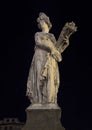 Summer by Giovanni Caccini, one of four ornamental statues of the Seasons on the Holy Trinity Bridge in Florence. Royalty Free Stock Photo