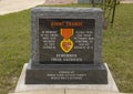 Monument for all who died because of agent orange - Veteran`s Memorial Park, Ennis, Texas Royalty Free Stock Photo